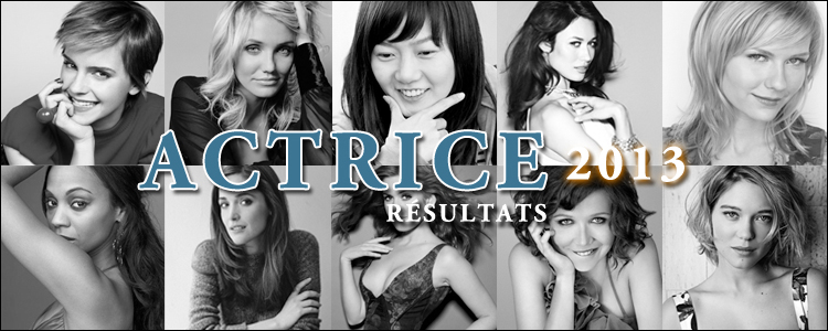 Actrice 2013 résultats